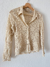 Load image into Gallery viewer, Vintage Lace Button-Up Shirt
