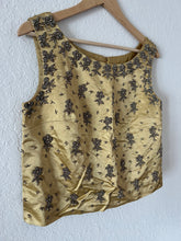 Load image into Gallery viewer, Vintage Gold Beaded Top
