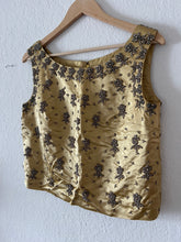 Load image into Gallery viewer, Vintage Gold Beaded Top
