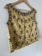 Load image into Gallery viewer, Vintage Gold Beaded Top
