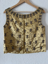 Load image into Gallery viewer, Vintage Gold Beaded Top
