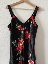 Load image into Gallery viewer, Vintage Black Floral Dress
