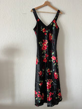 Load image into Gallery viewer, Vintage Black Floral Dress
