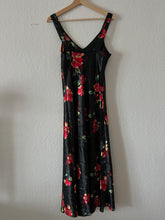 Load image into Gallery viewer, Vintage Black Floral Dress
