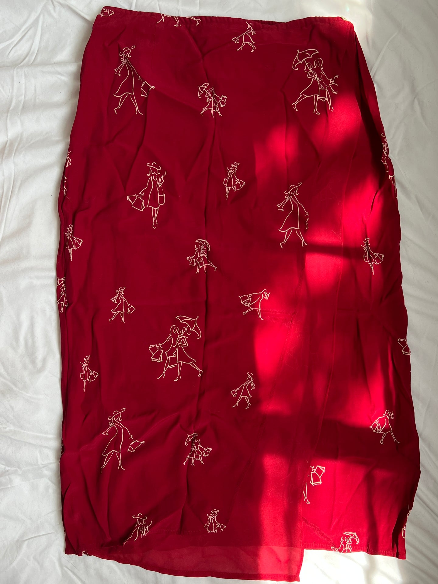 Vintage Printed Slip Skirt