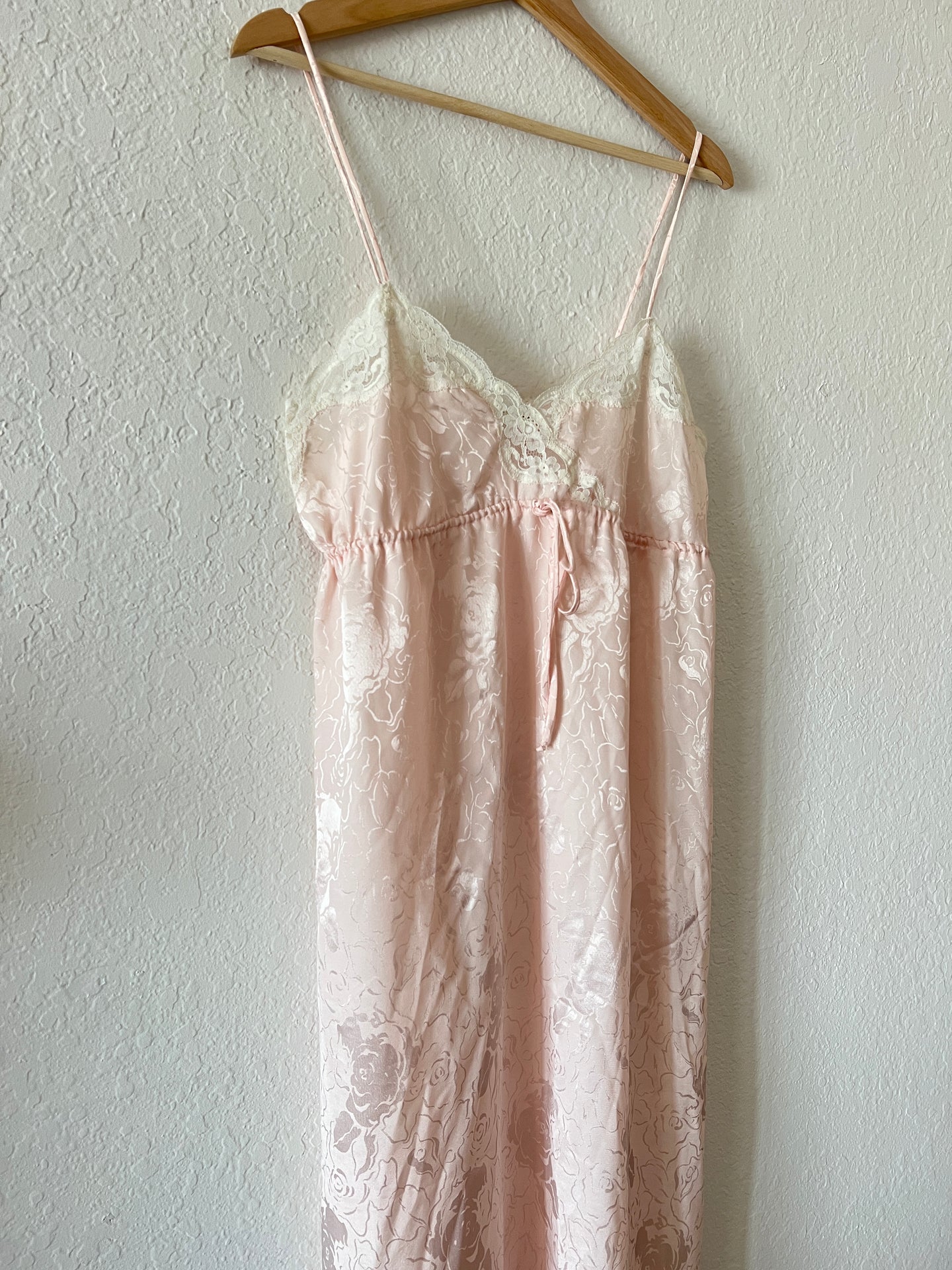 Vintage Pink Lace Slip Dress