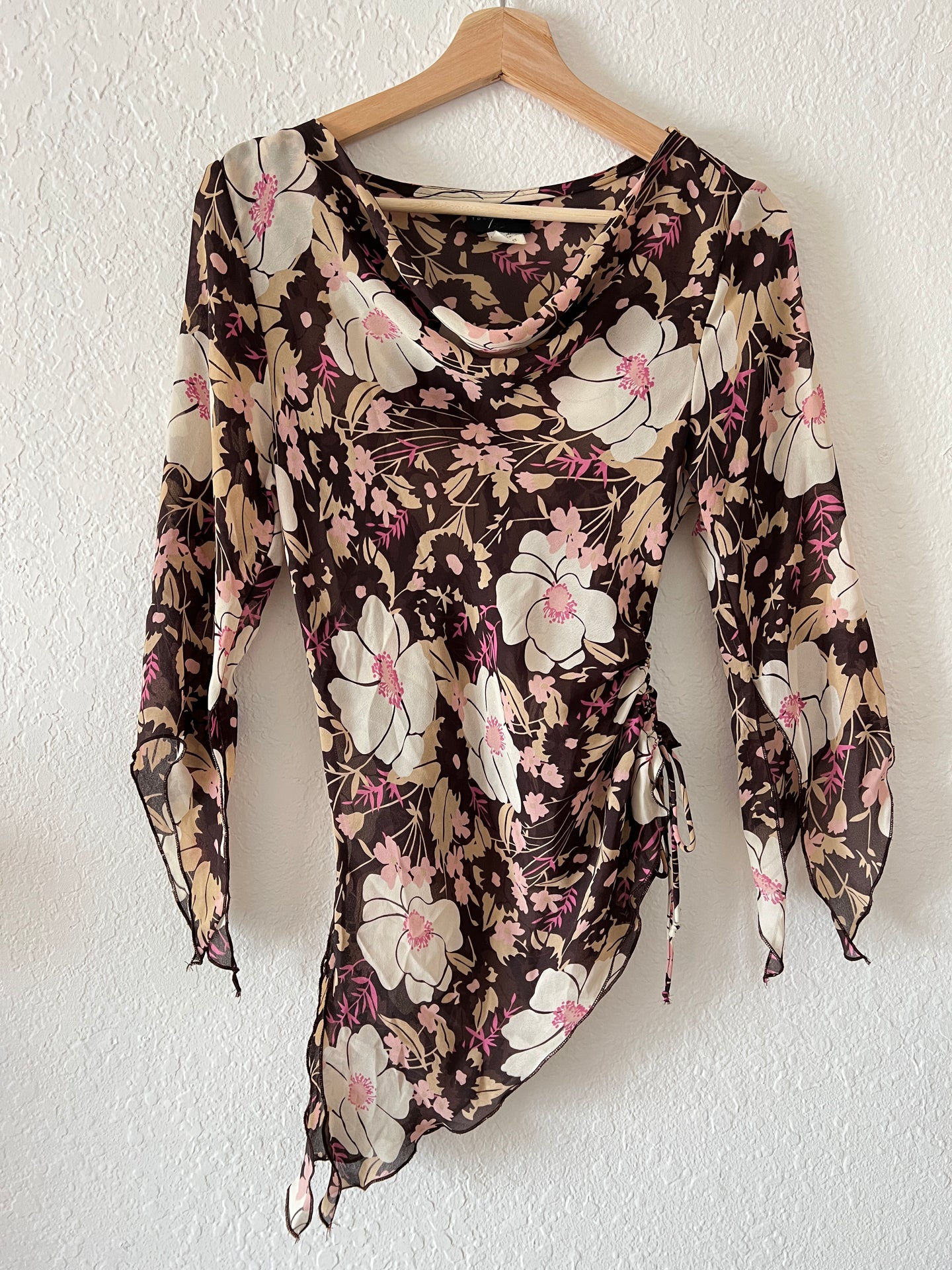 Vintage Asymmetrical Floral Top