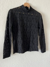 Load image into Gallery viewer, Vintage Black Lace Top
