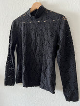 Load image into Gallery viewer, Vintage Black Lace Top
