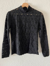 Load image into Gallery viewer, Vintage Black Lace Top
