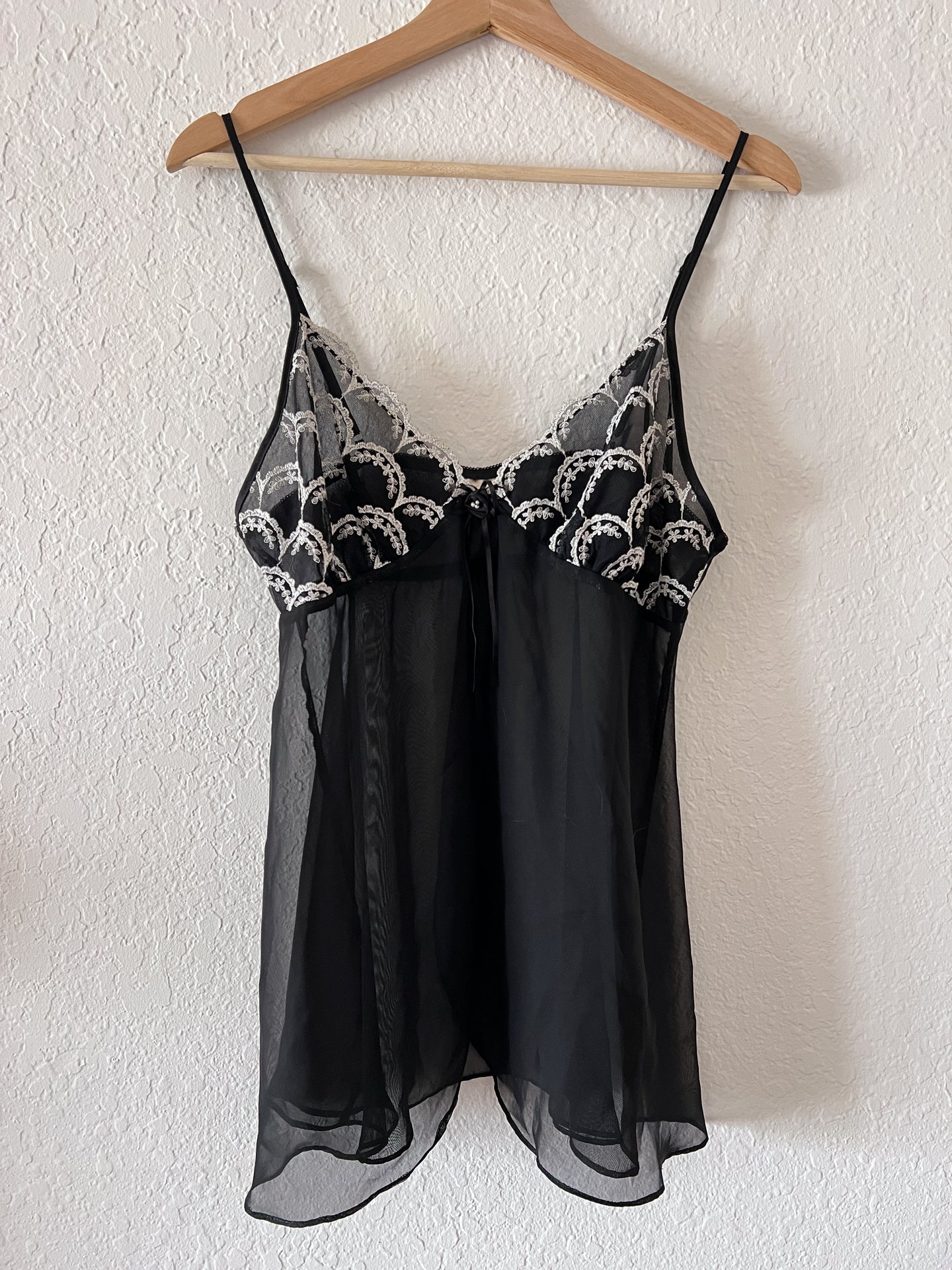 Vintage Black Lace Cami Top